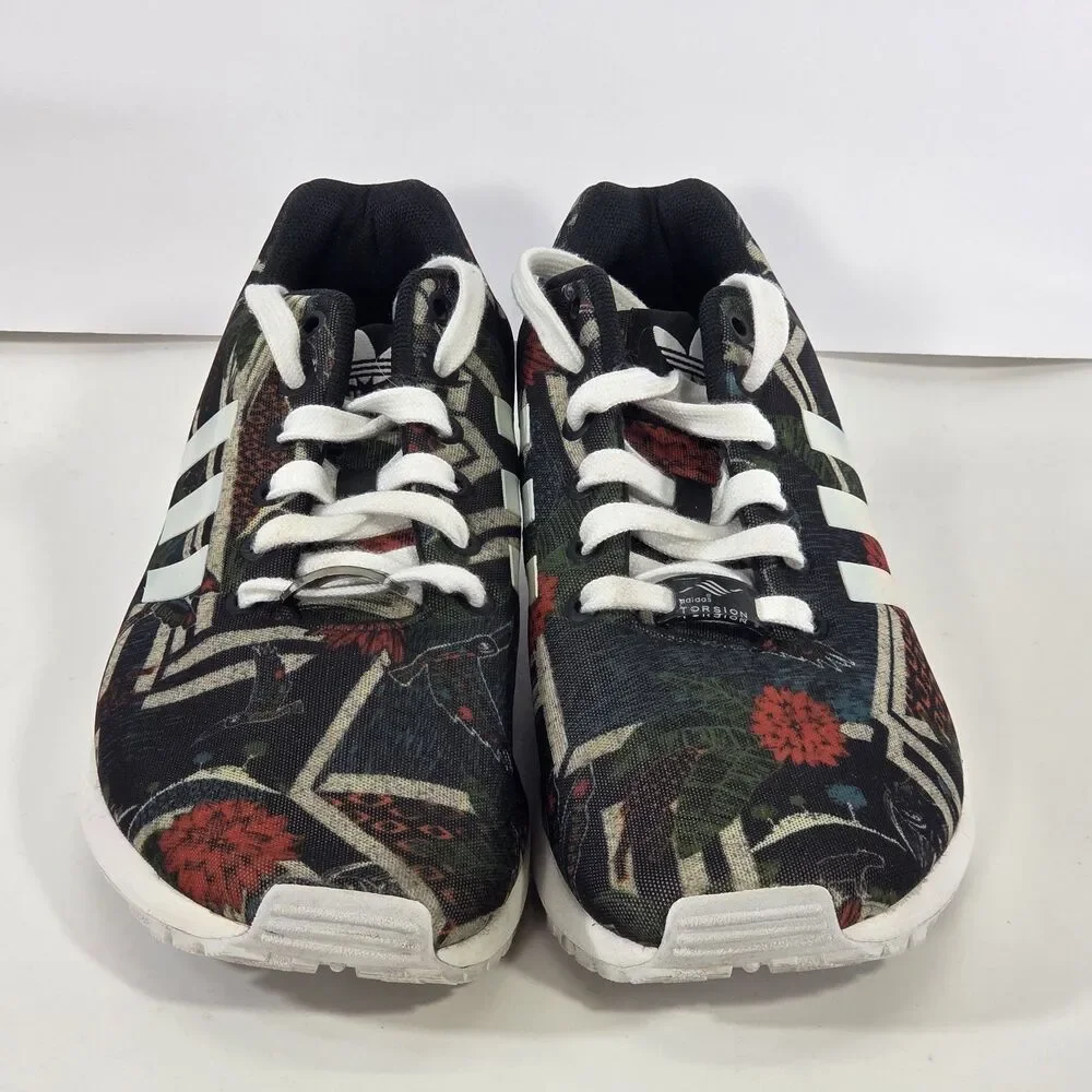 Men 9 Adidas Original Flux Torsion Floral Tropical Print Running Shoes  B25484